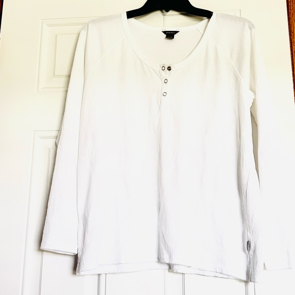 Eddie Bauer White Long Sleeve Blouse